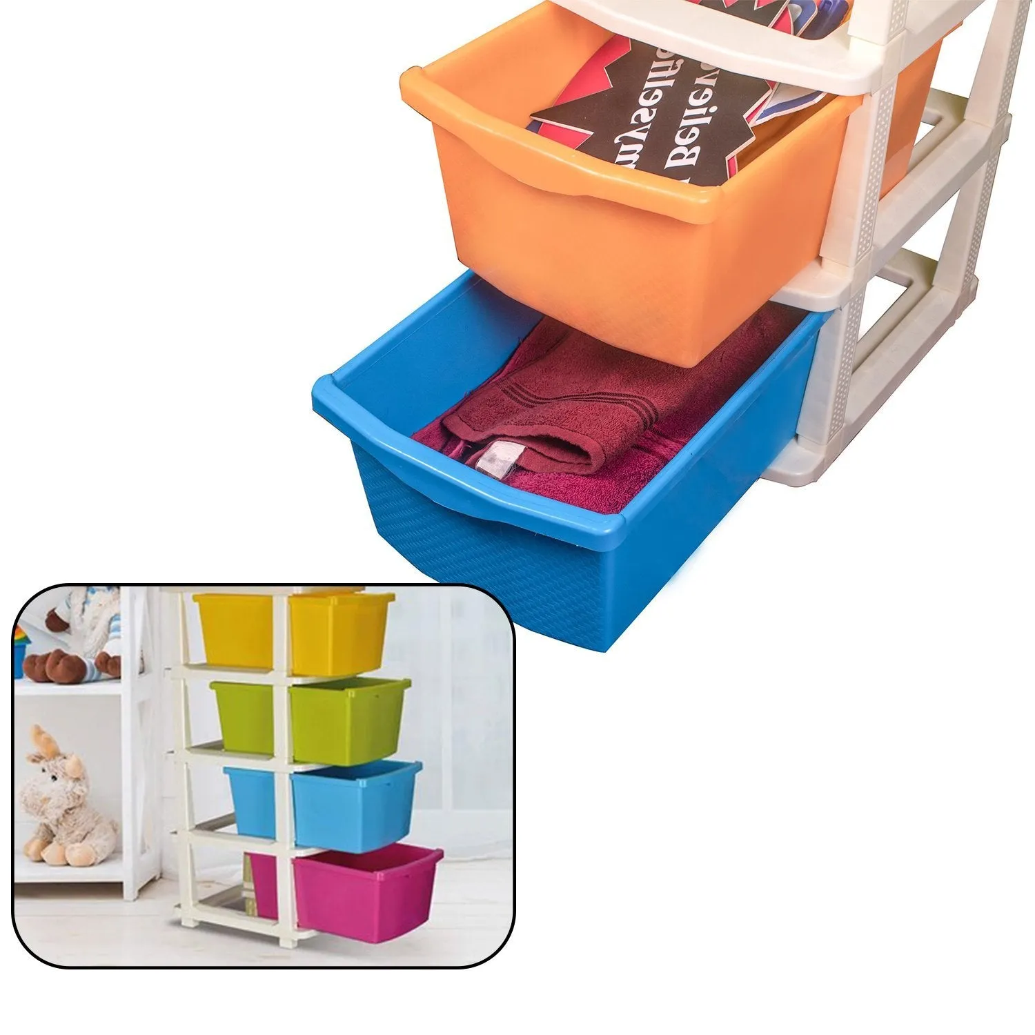 0768A 4 Layer Multi-Purpose Modular Drawer Storage System