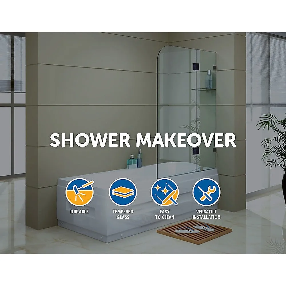10mm Tempered Frameless Bath Panel Shower Screen 900x1450mm - Della Francesca