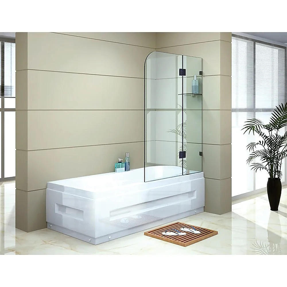 10mm Tempered Frameless Bath Panel Shower Screen 900x1450mm - Della Francesca