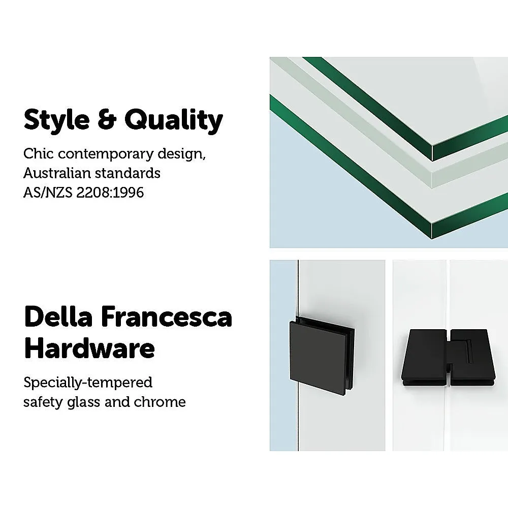 10mm Tempered Frameless Bath Panel Shower Screen 900x1450mm - Della Francesca
