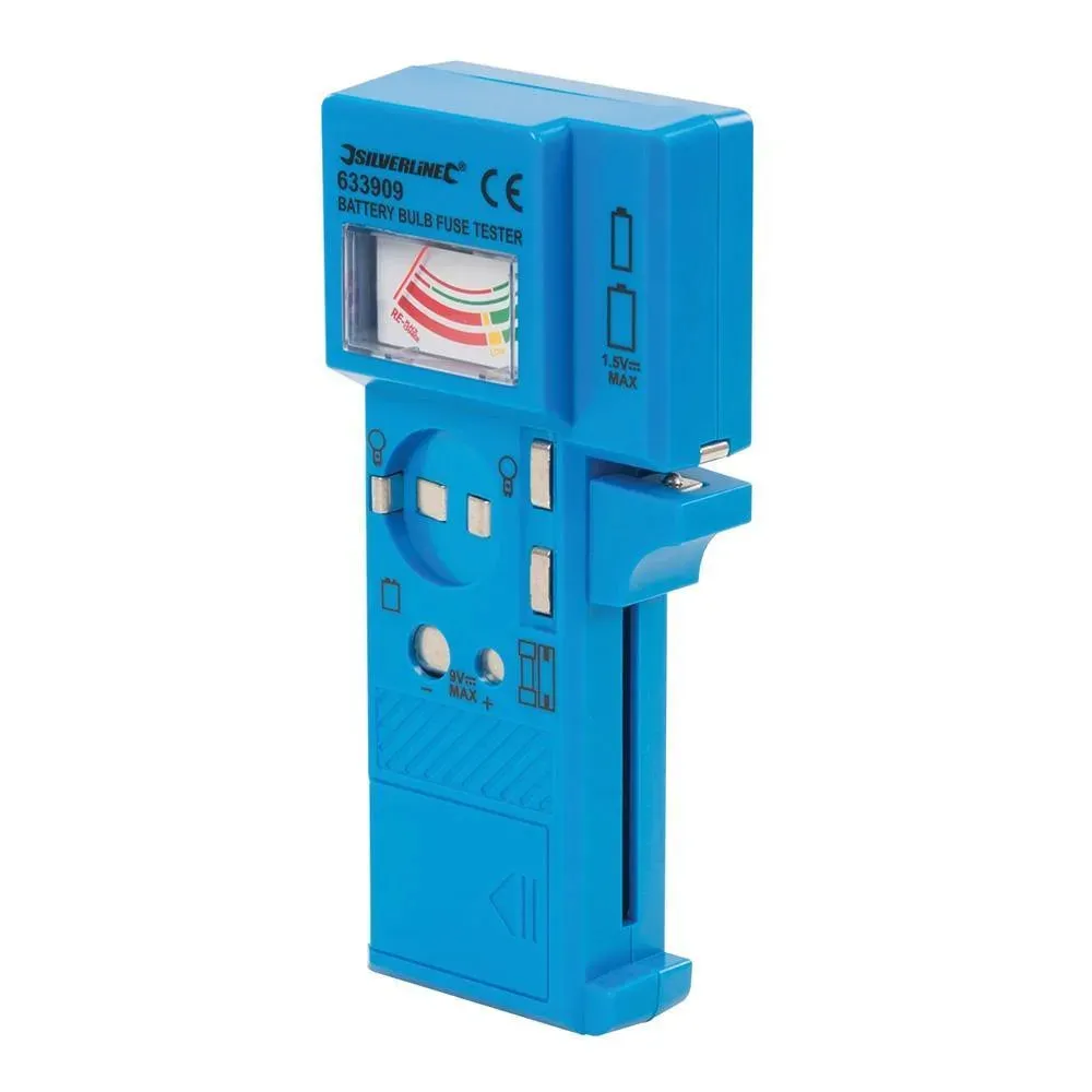 1.5V - 9V BATTERY, BULB & FUSE TESTER 633909