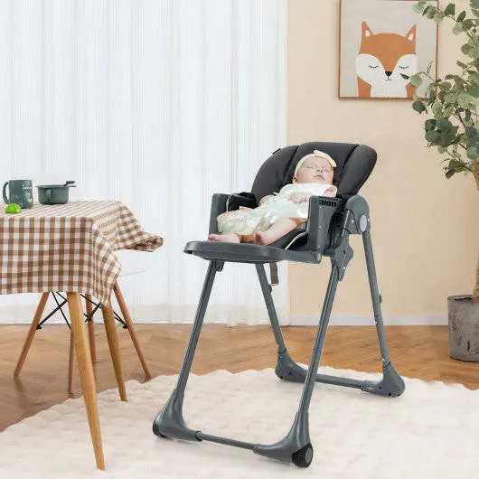 3-In-1 Convertible Baby High Chair for Toddlers-Black
