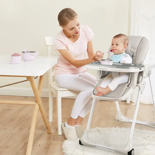 3-In-1 Convertible Baby High Chair for Toddlers-Gray