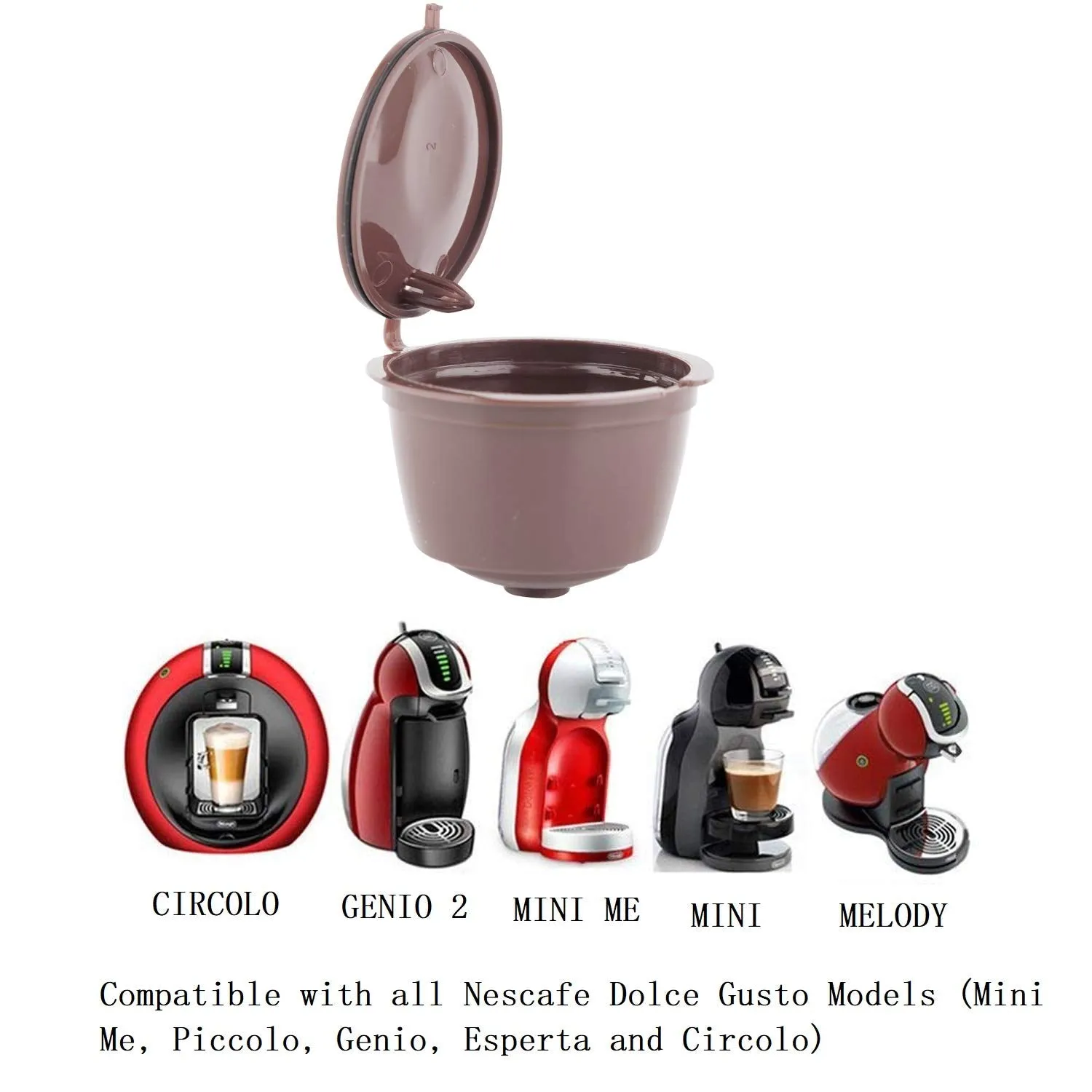 3 Pack Refillable Coffee Capsules Refilling Pods-Nescafe