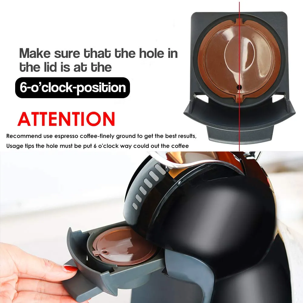 3 Pack Refillable Coffee Capsules Refilling Pods-Nescafe