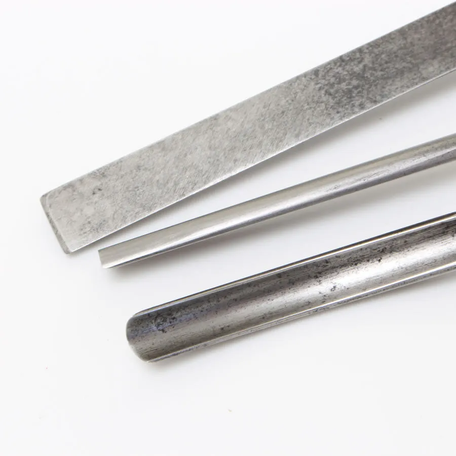 3 Vintage Firmer Tools - Boxwood