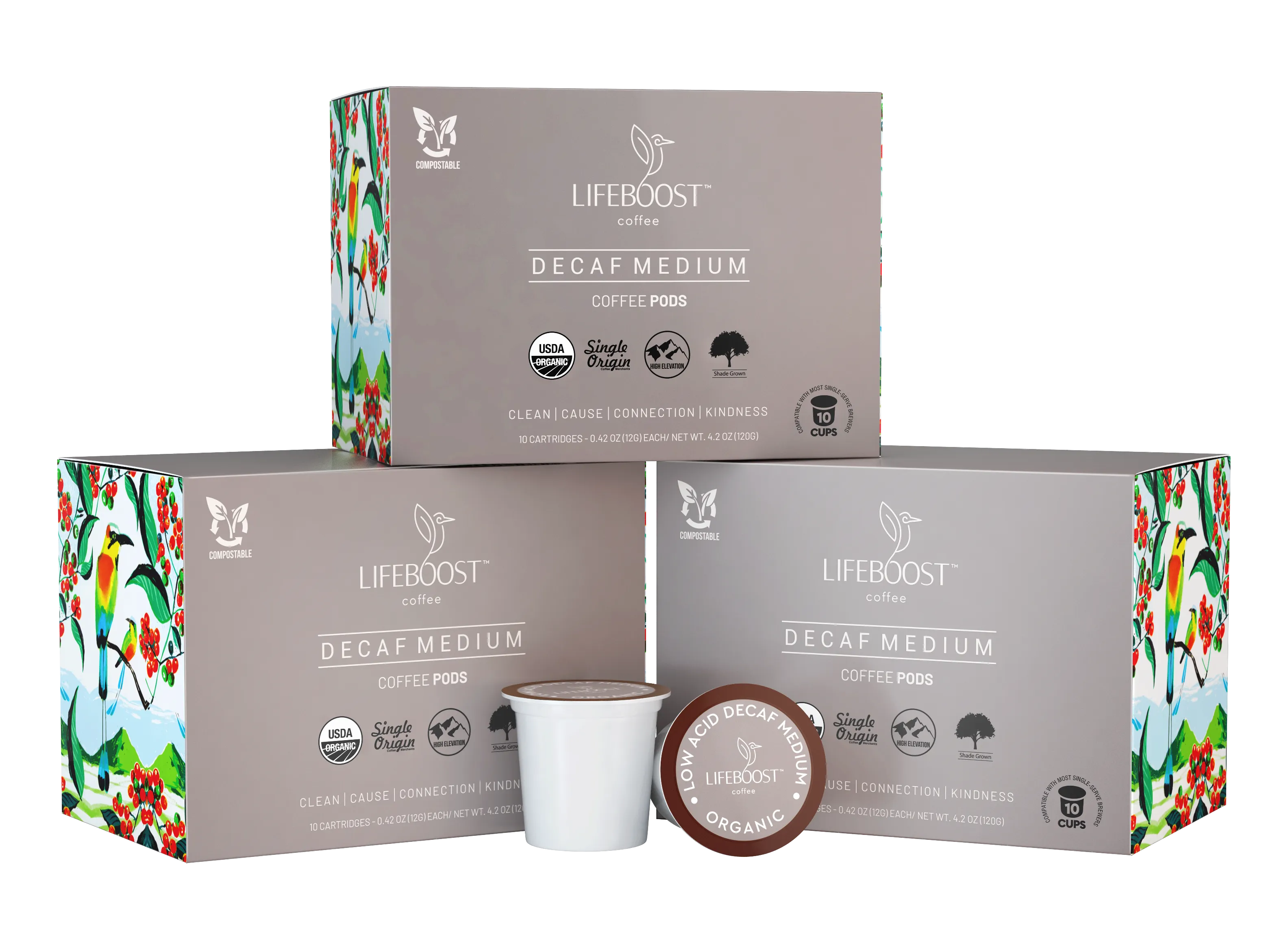 3x Medium Roast Decaf Coffee Pods