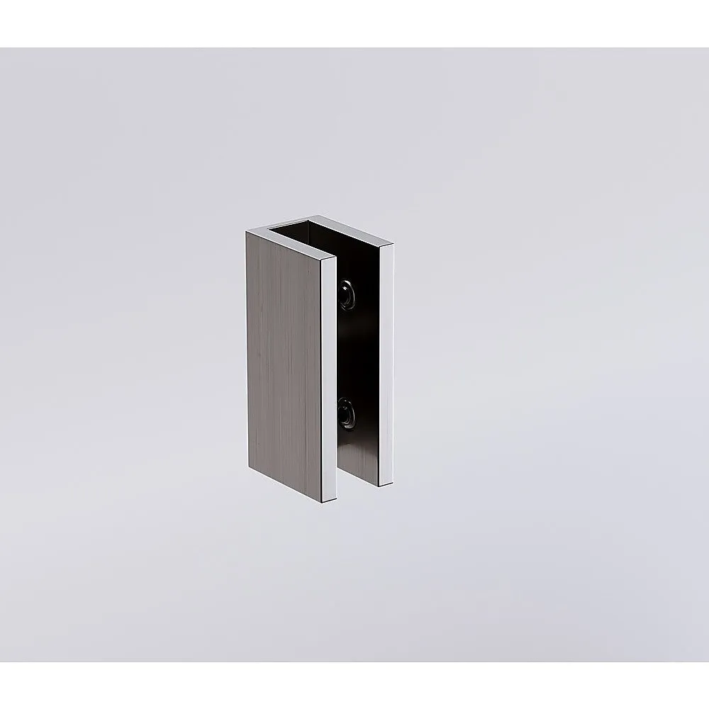 70x200cm Single Shower Glass Screen with Gunmetal Wall U-Brackets
