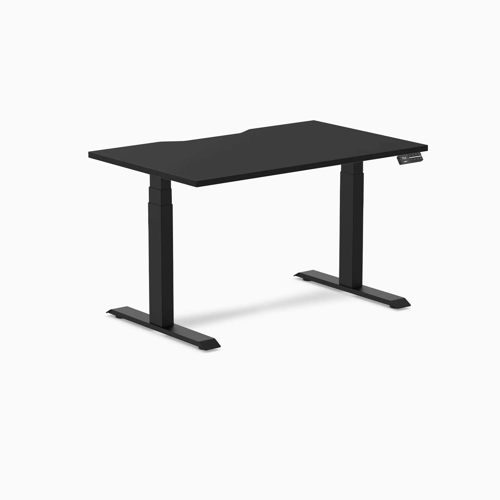 Almost Perfect Desky Dual Scalloped Melamine Sit Stand Desk