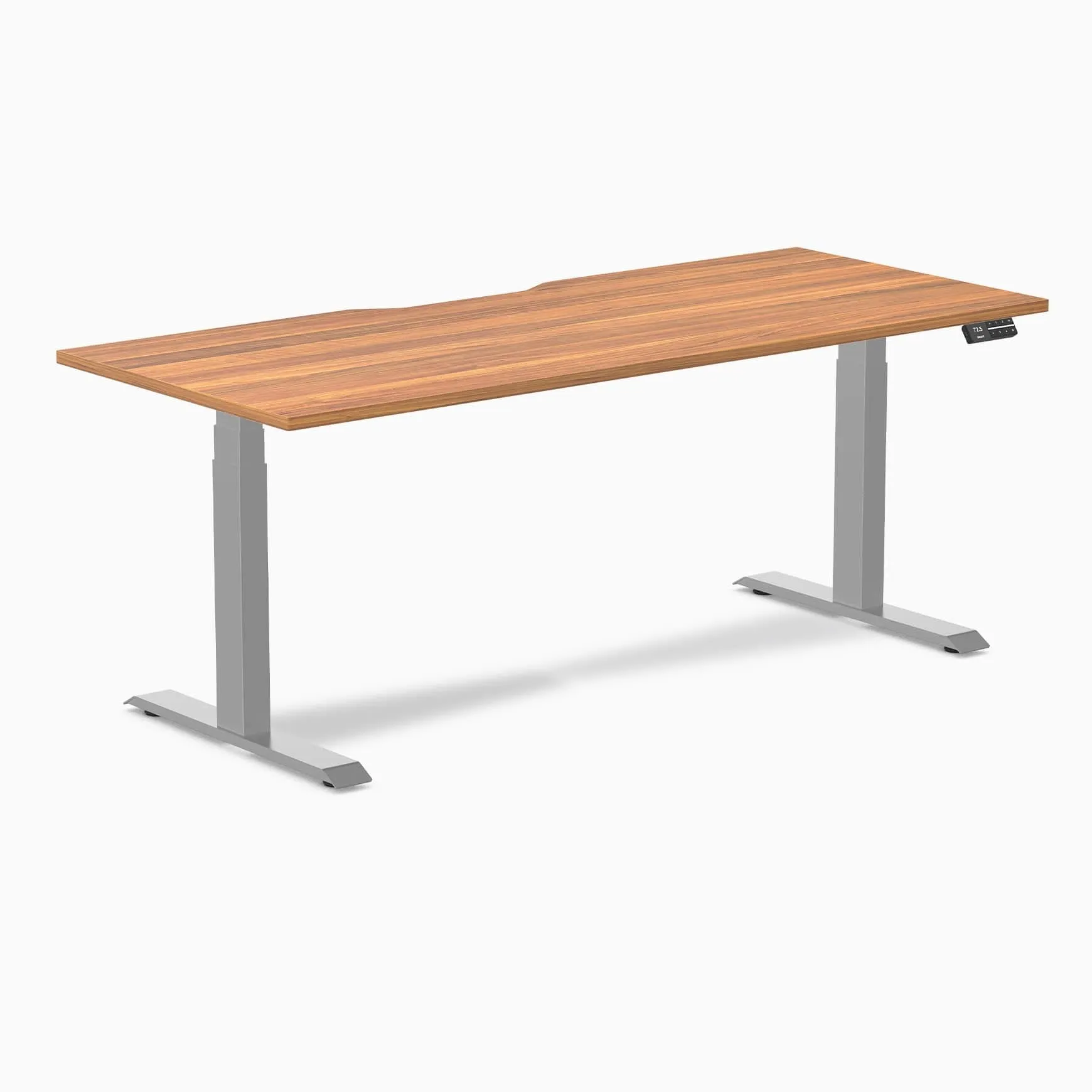 Almost Perfect Desky Dual Scalloped Melamine Sit Stand Desk