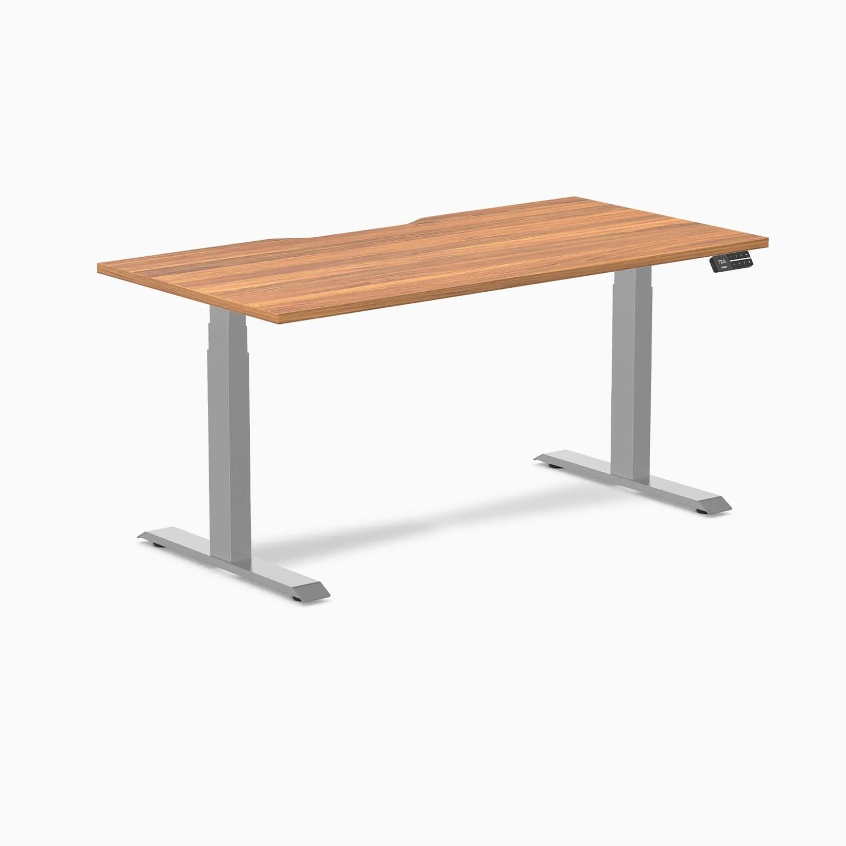 Almost Perfect Desky Dual Scalloped Melamine Sit Stand Desk