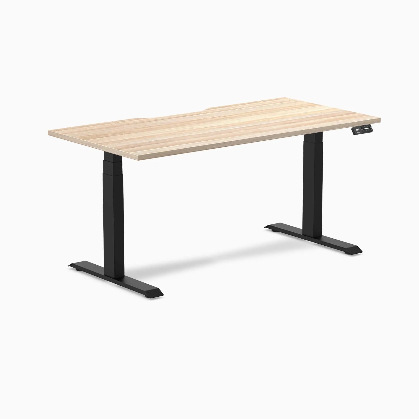 Almost Perfect Desky Dual Scalloped Melamine Sit Stand Desk