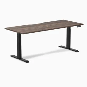 Almost Perfect Desky Dual Scalloped Melamine Sit Stand Desk