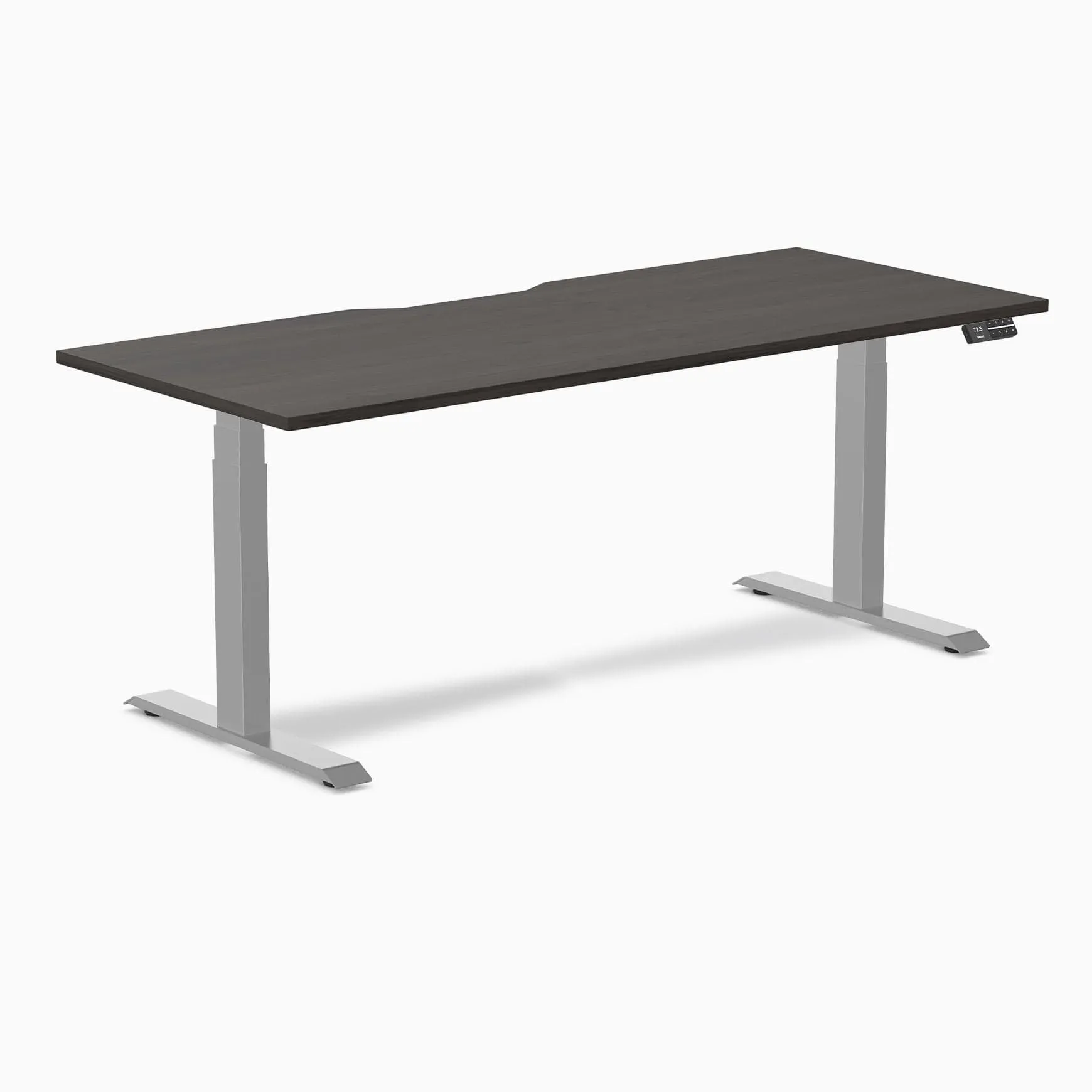 Almost Perfect Desky Dual Scalloped Melamine Sit Stand Desk