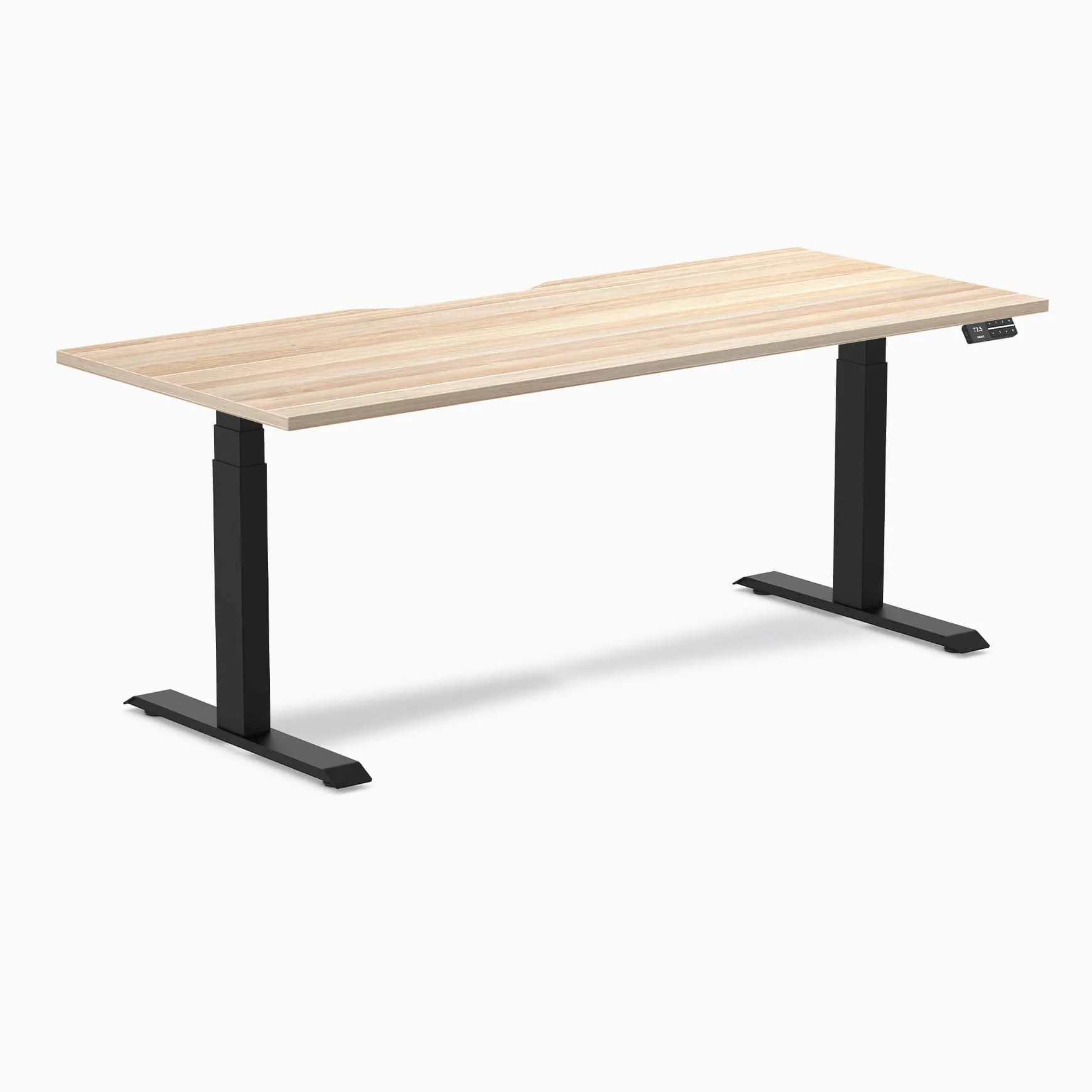 Almost Perfect Desky Dual Scalloped Melamine Sit Stand Desk