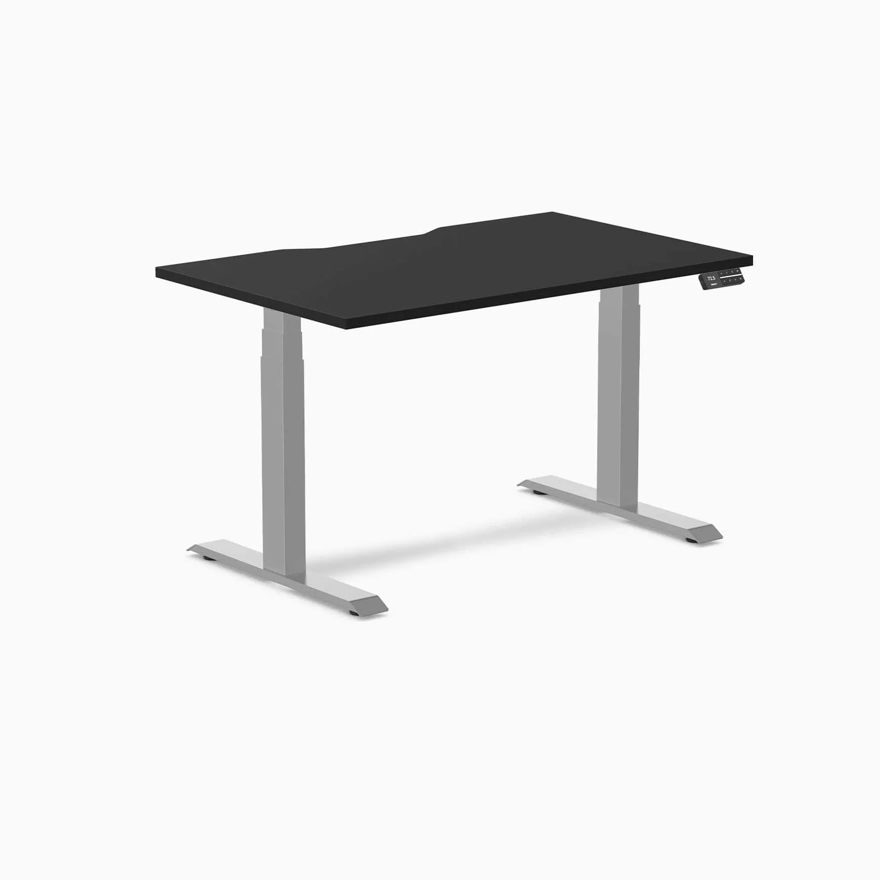 Almost Perfect Desky Dual Scalloped Melamine Sit Stand Desk
