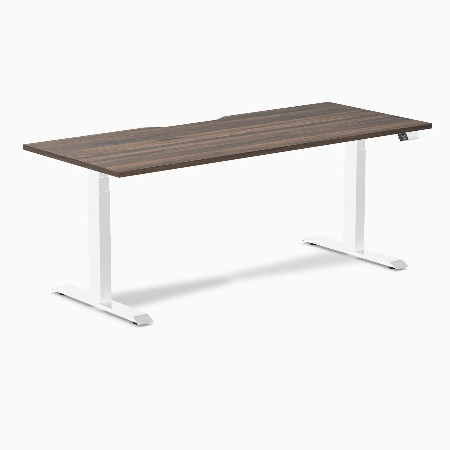 Almost Perfect Desky Dual Scalloped Melamine Sit Stand Desk