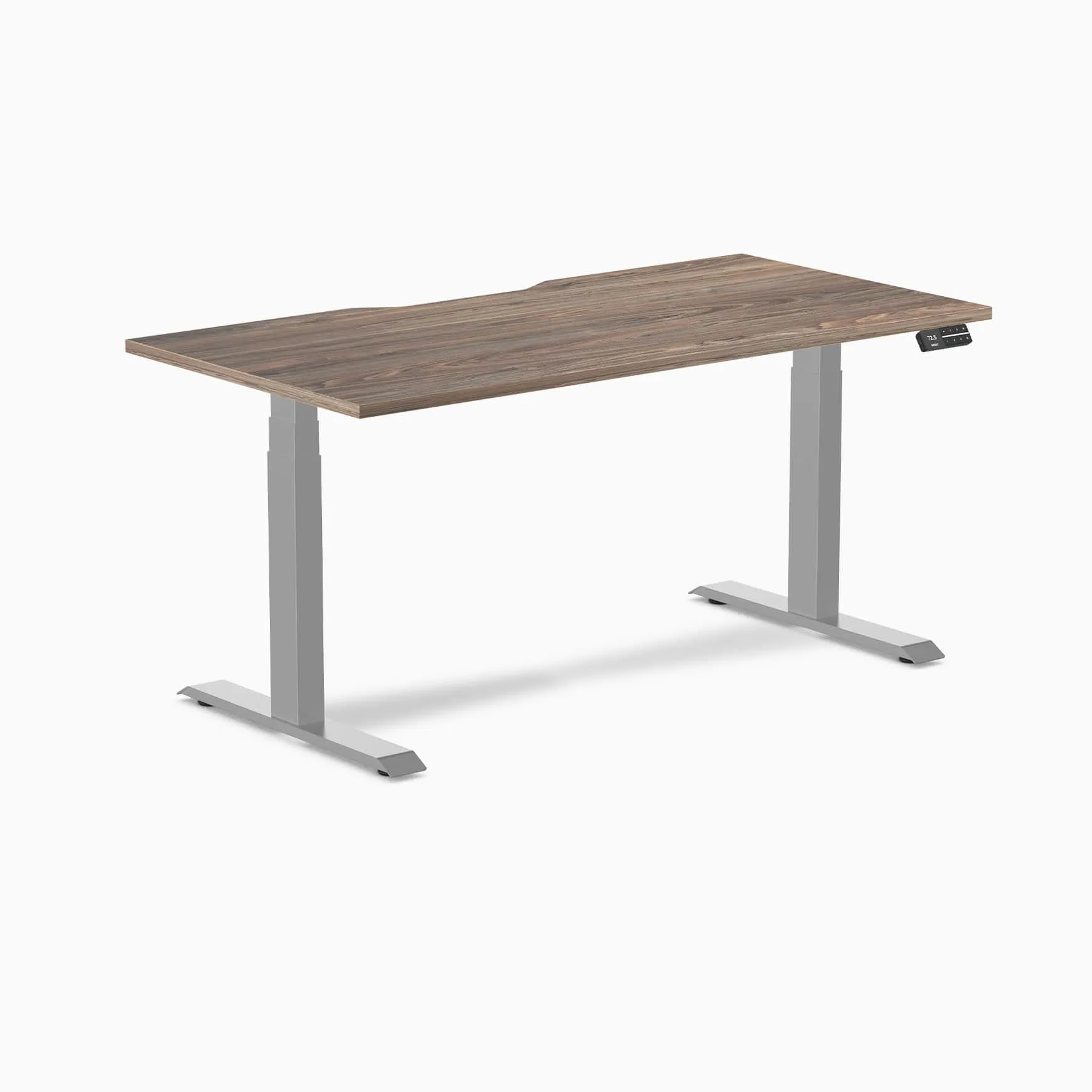 Almost Perfect Desky Dual Scalloped Melamine Sit Stand Desk