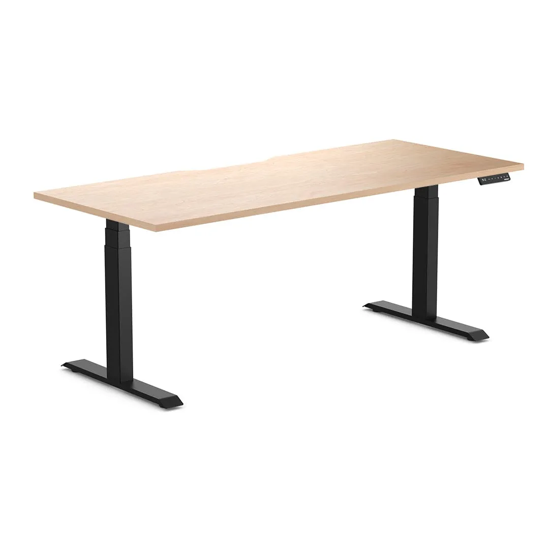 Almost Perfect Desky Dual Scalloped Melamine Sit Stand Desk