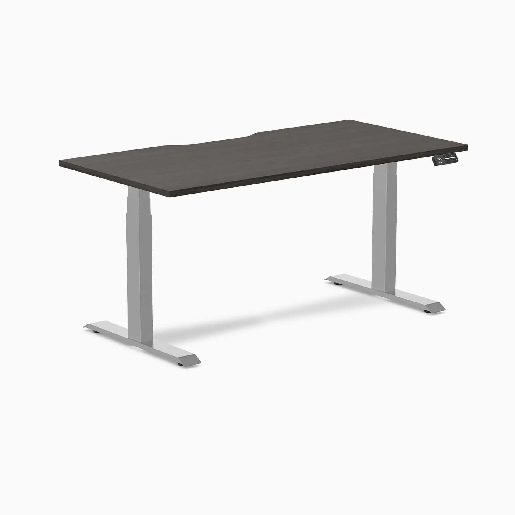 Almost Perfect Desky Dual Scalloped Melamine Sit Stand Desk