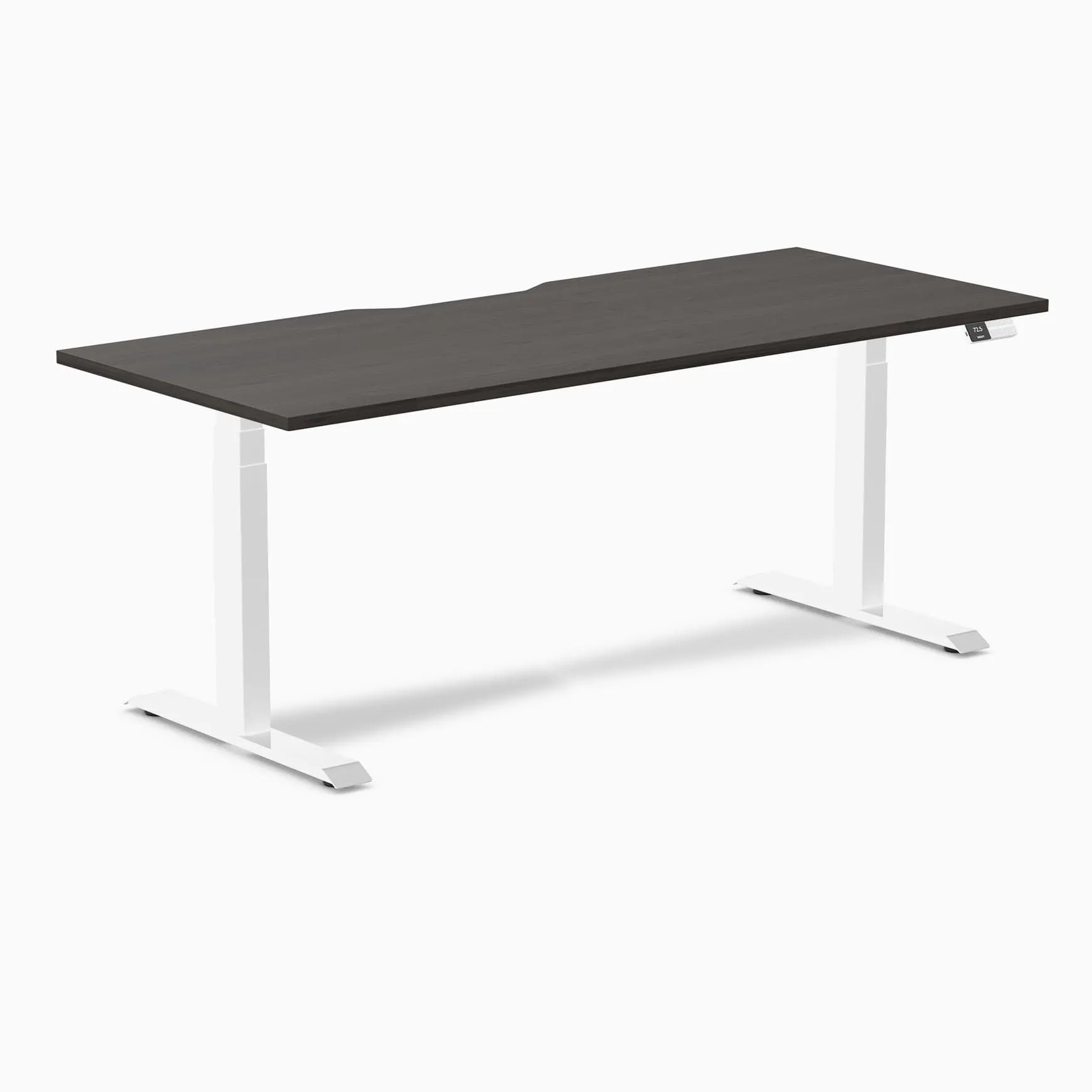Almost Perfect Desky Dual Scalloped Melamine Sit Stand Desk