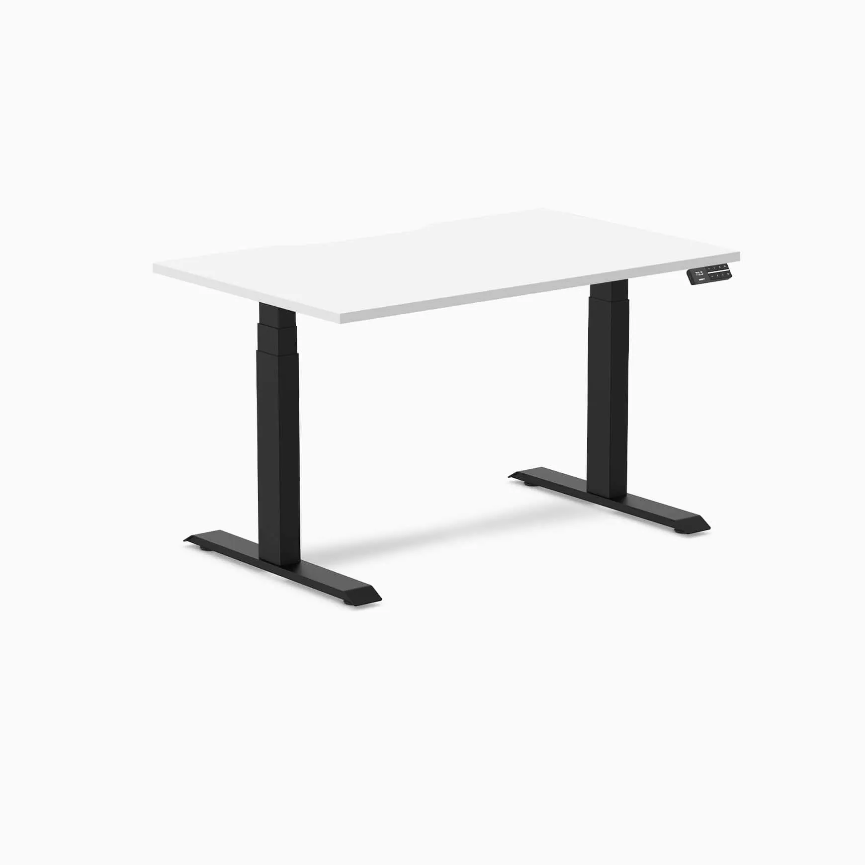 Almost Perfect Desky Dual Scalloped Melamine Sit Stand Desk