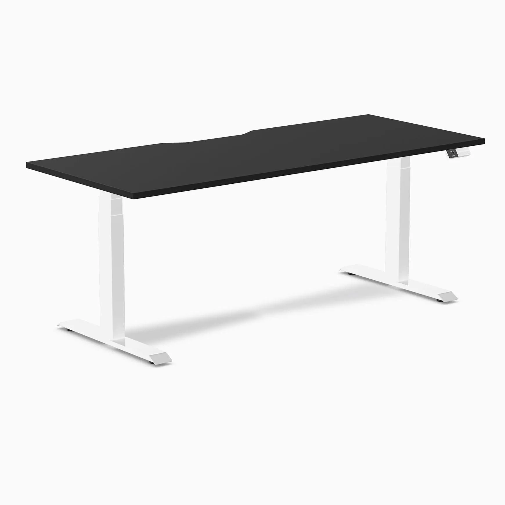 Almost Perfect Desky Dual Scalloped Melamine Sit Stand Desk