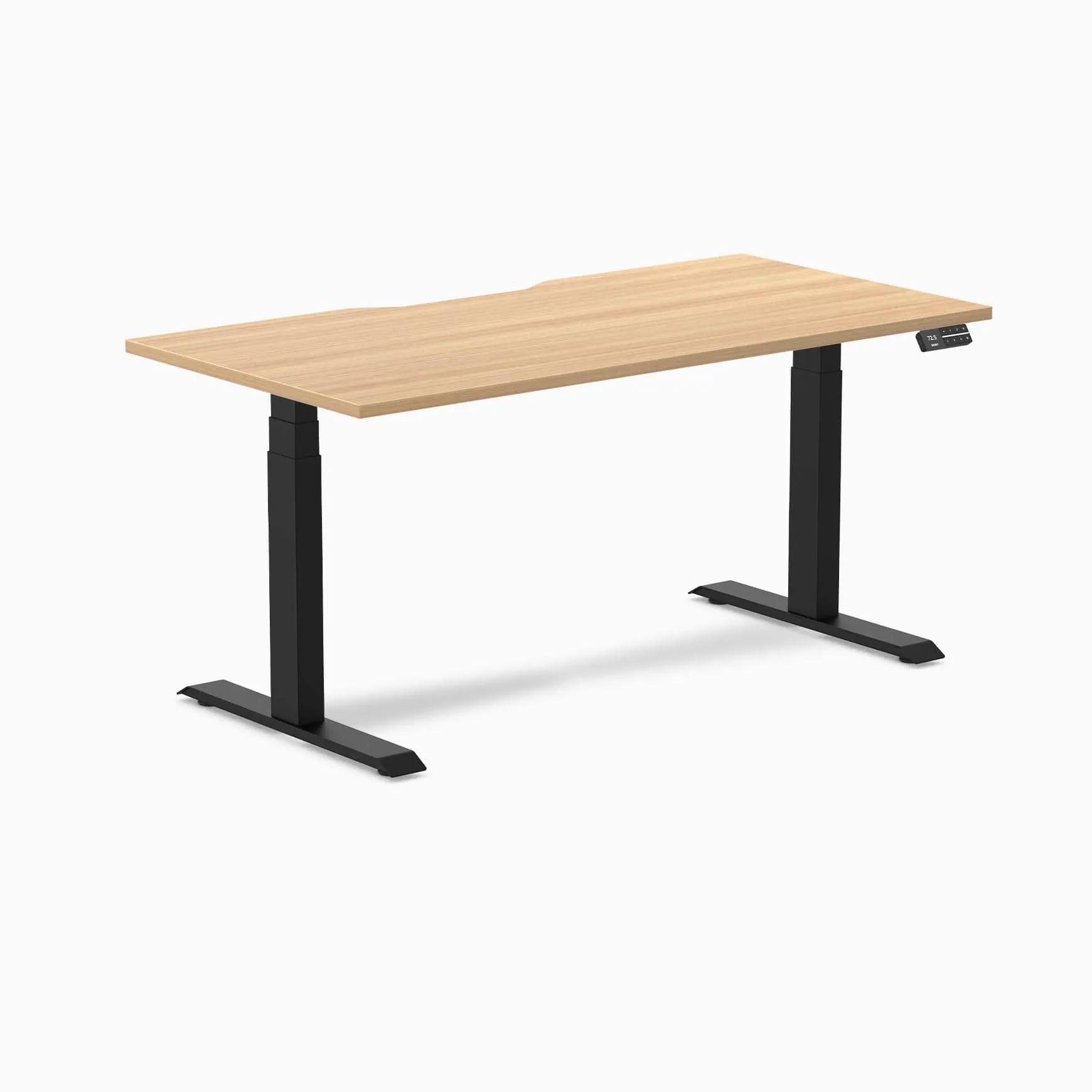 Almost Perfect Desky Dual Scalloped Melamine Sit Stand Desk