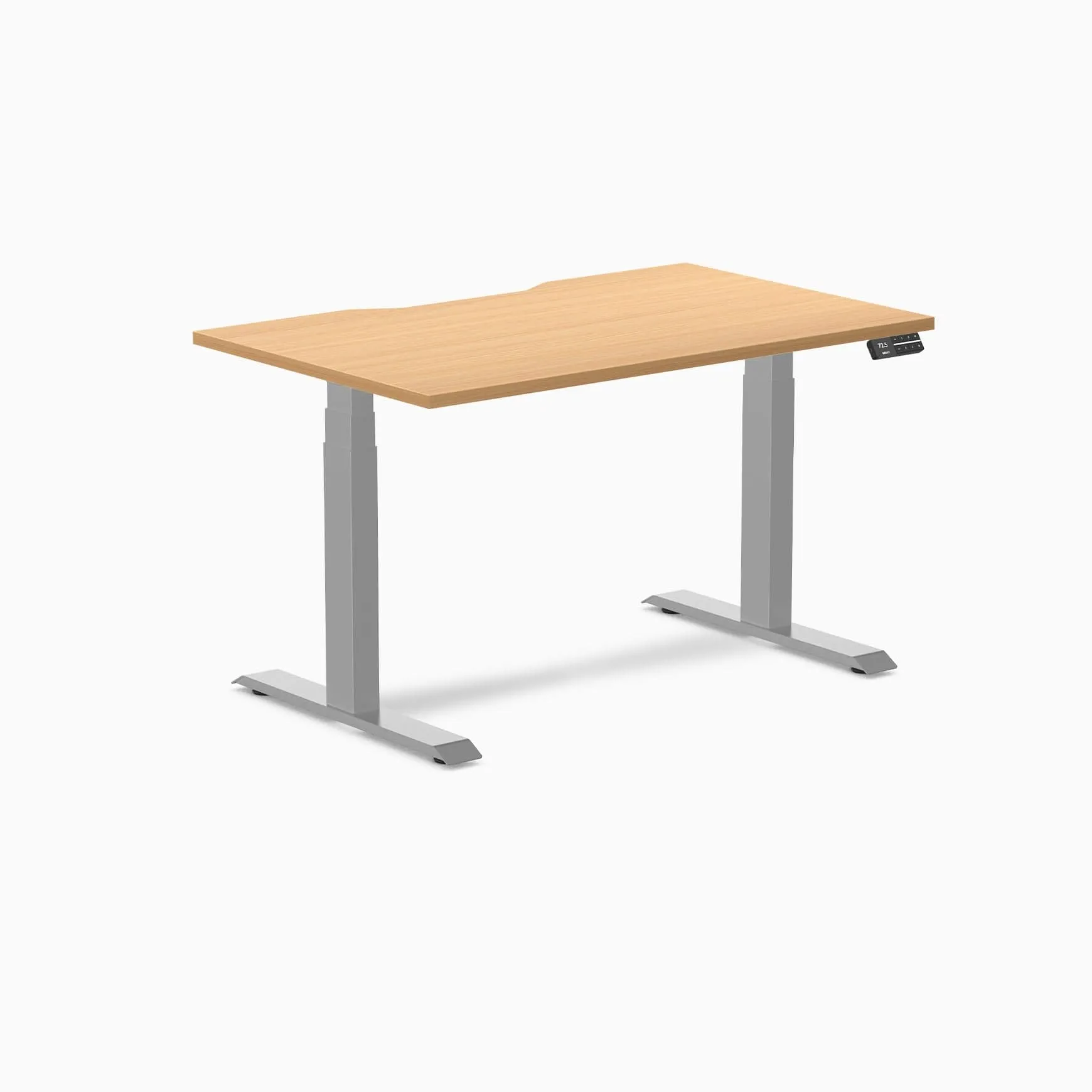Almost Perfect Desky Dual Scalloped Melamine Sit Stand Desk