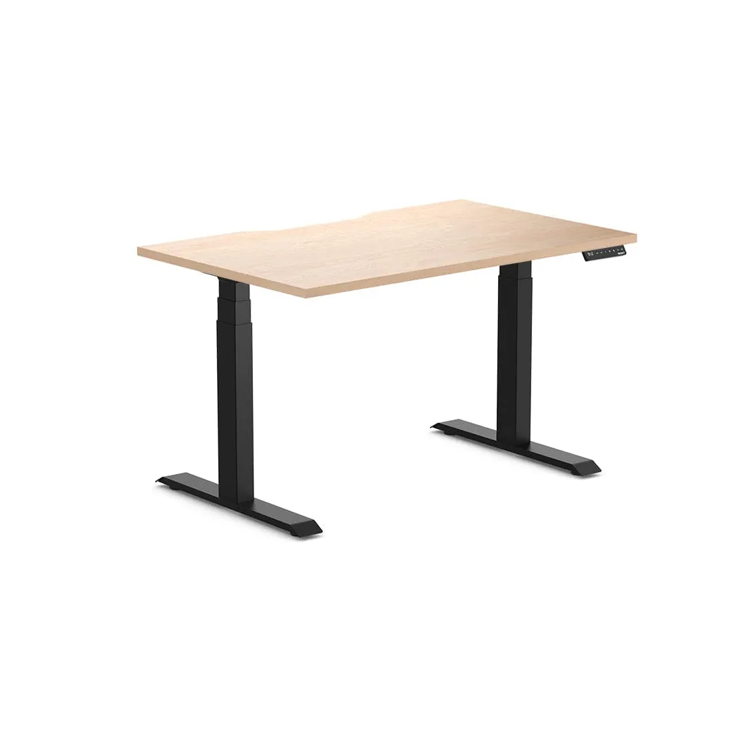 Almost Perfect Desky Dual Scalloped Melamine Sit Stand Desk