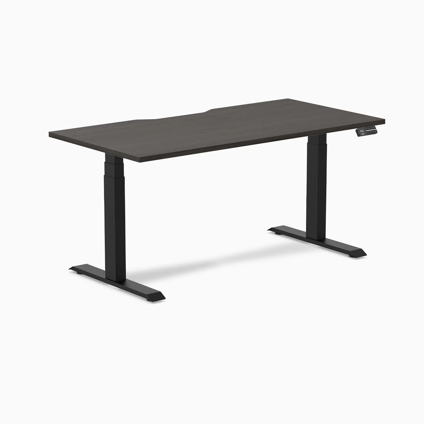 Almost Perfect Desky Dual Scalloped Melamine Sit Stand Desk