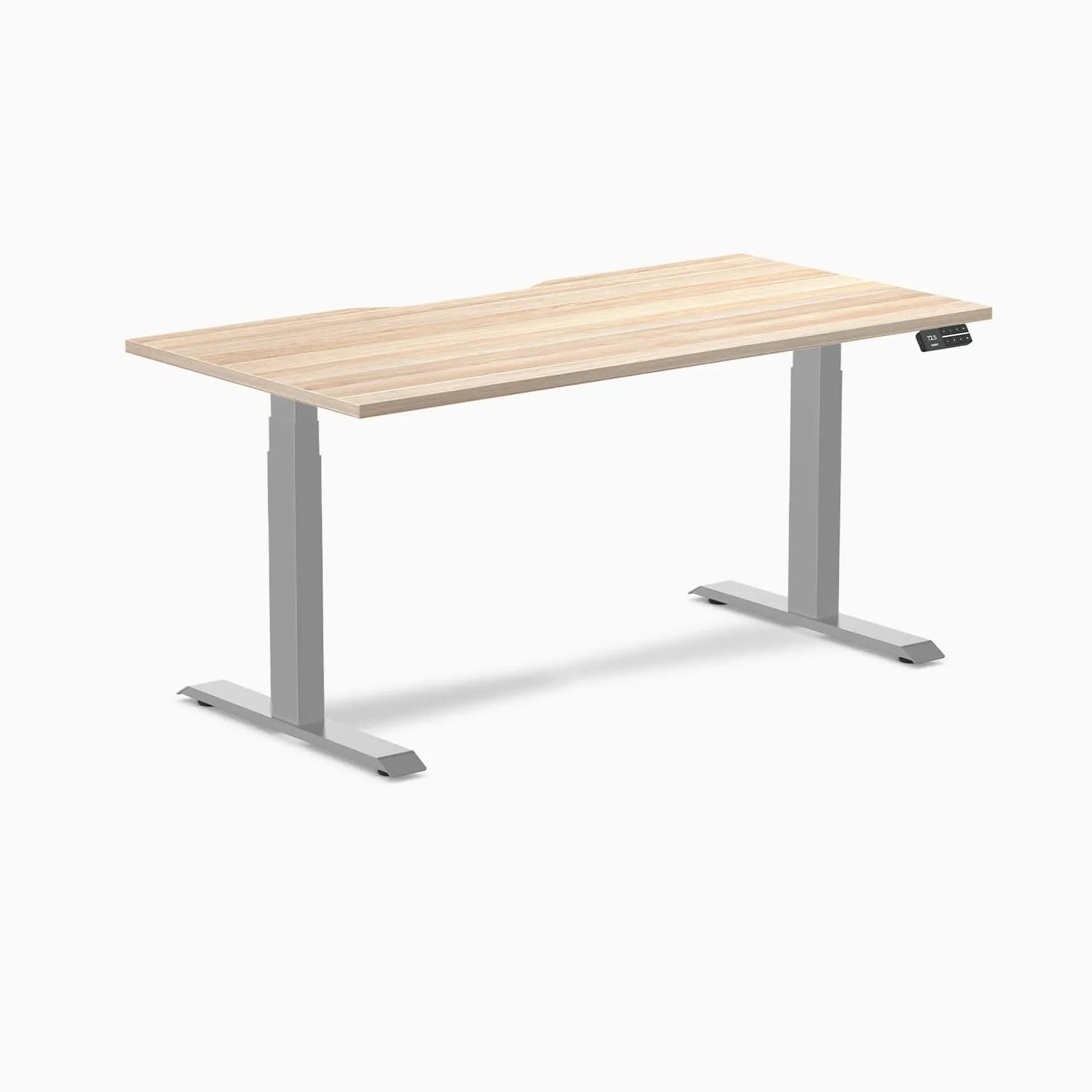 Almost Perfect Desky Dual Scalloped Melamine Sit Stand Desk