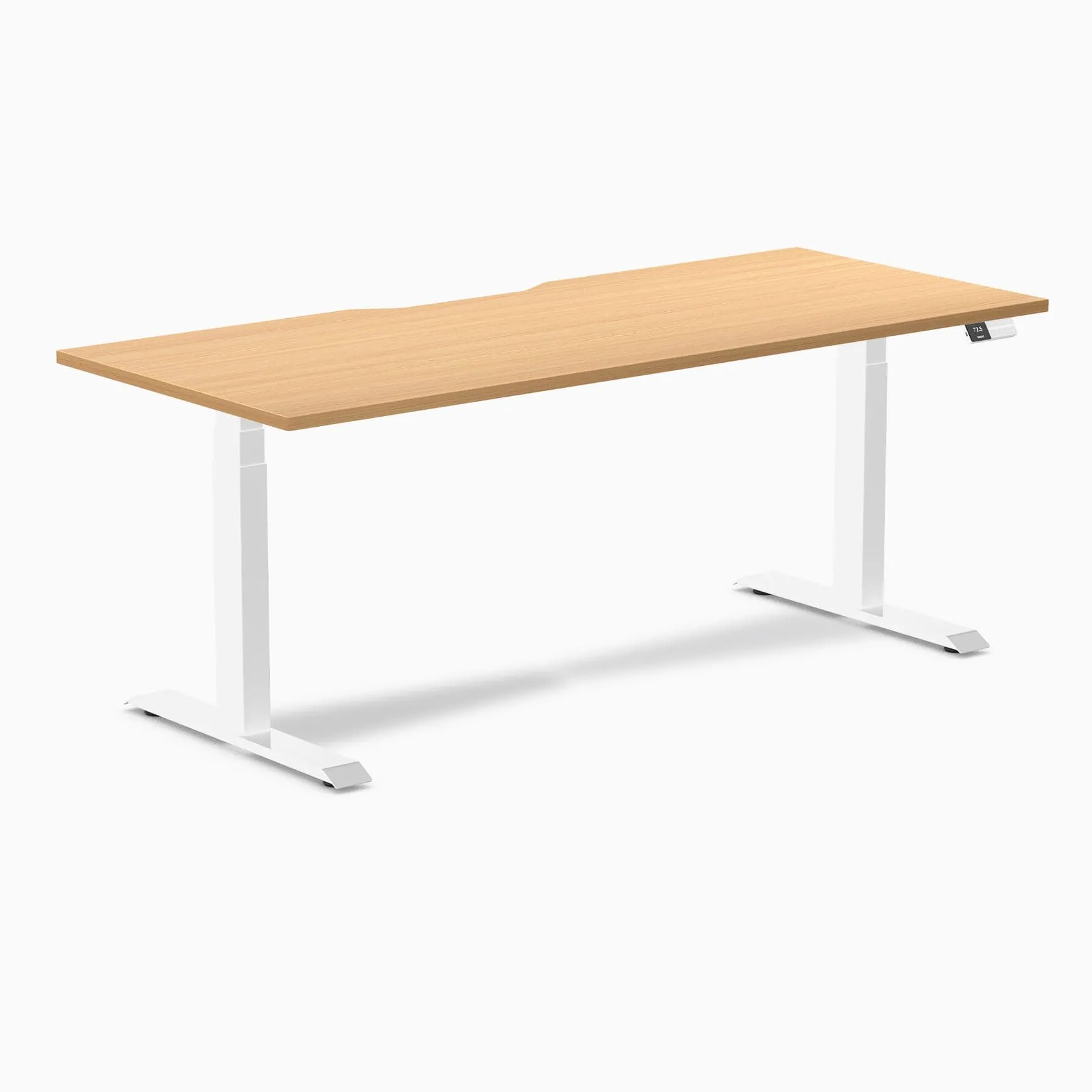 Almost Perfect Desky Dual Scalloped Melamine Sit Stand Desk