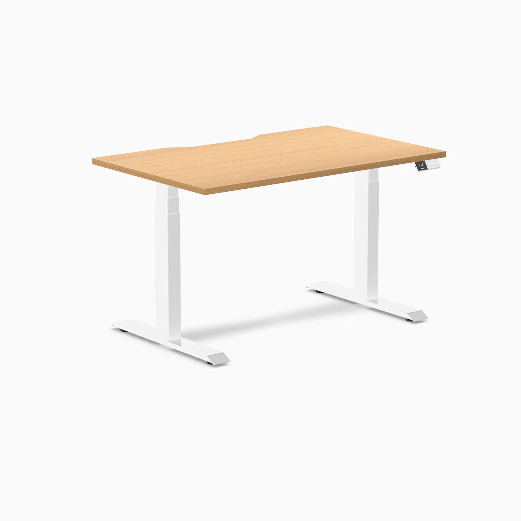 Almost Perfect Desky Dual Scalloped Melamine Sit Stand Desk
