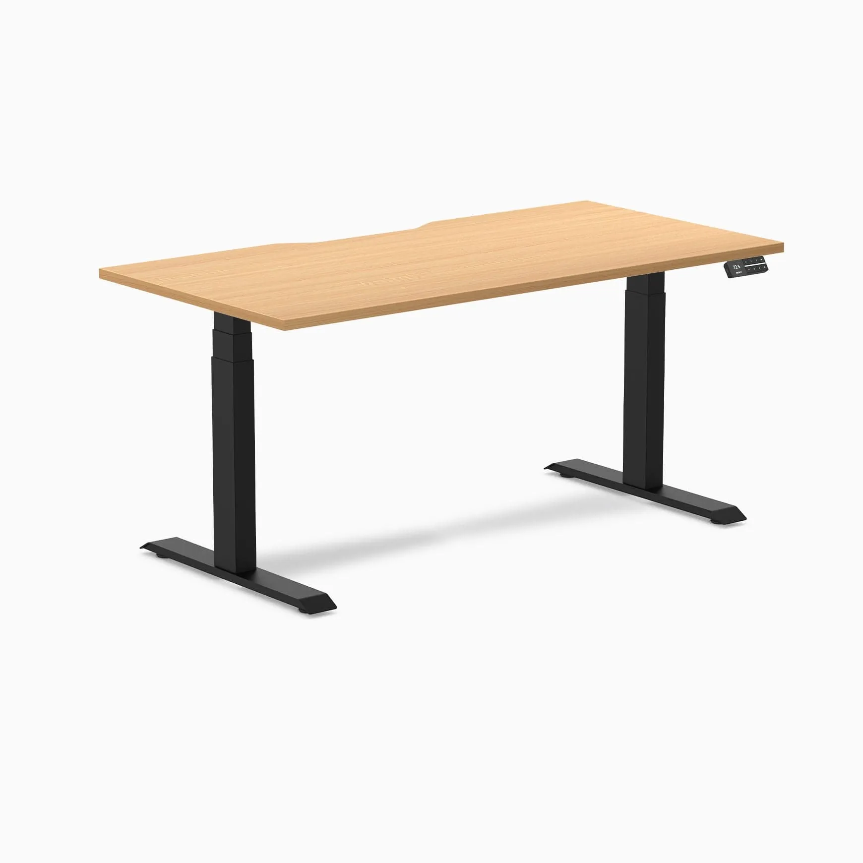 Almost Perfect Desky Dual Scalloped Melamine Sit Stand Desk