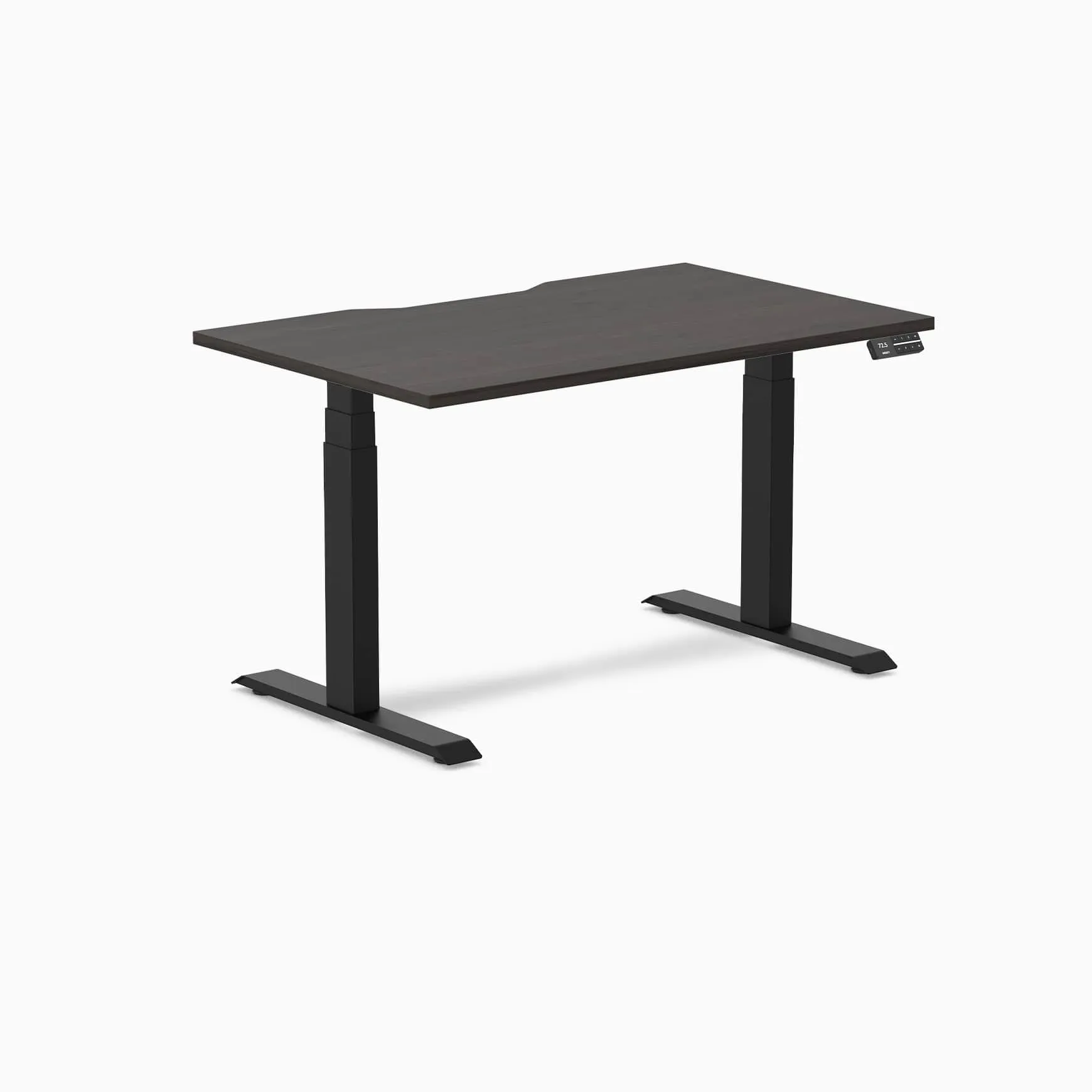 Almost Perfect Desky Dual Scalloped Melamine Sit Stand Desk