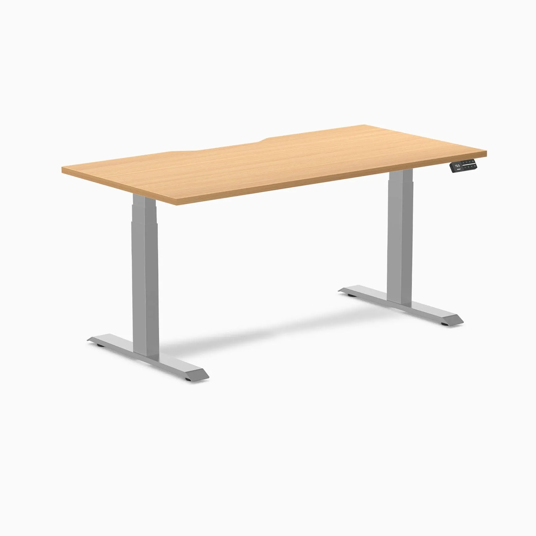 Almost Perfect Desky Dual Scalloped Melamine Sit Stand Desk