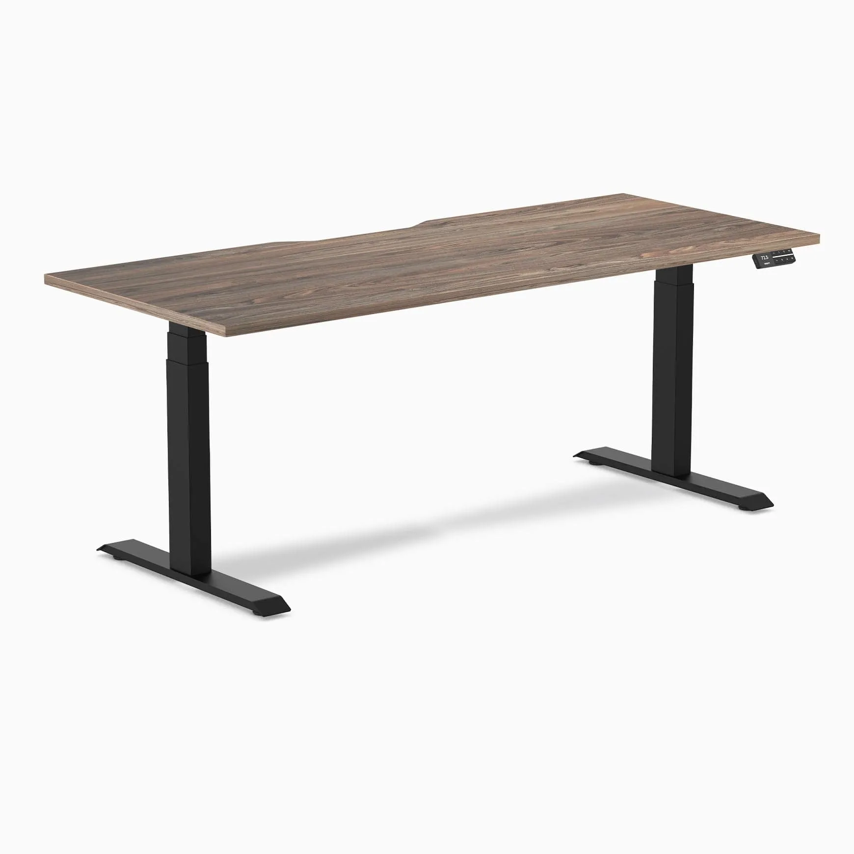 Almost Perfect Desky Dual Scalloped Melamine Sit Stand Desk