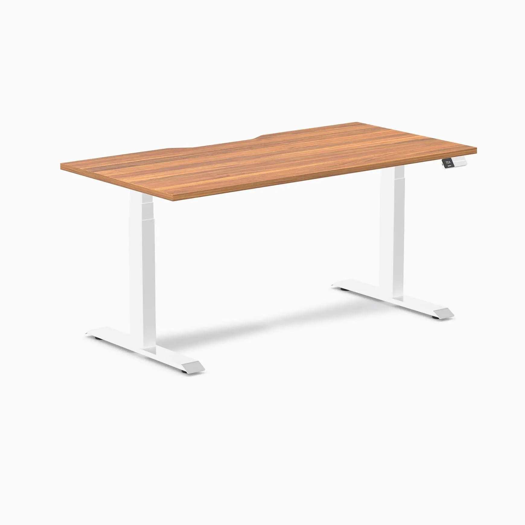 Almost Perfect Desky Dual Scalloped Melamine Sit Stand Desk