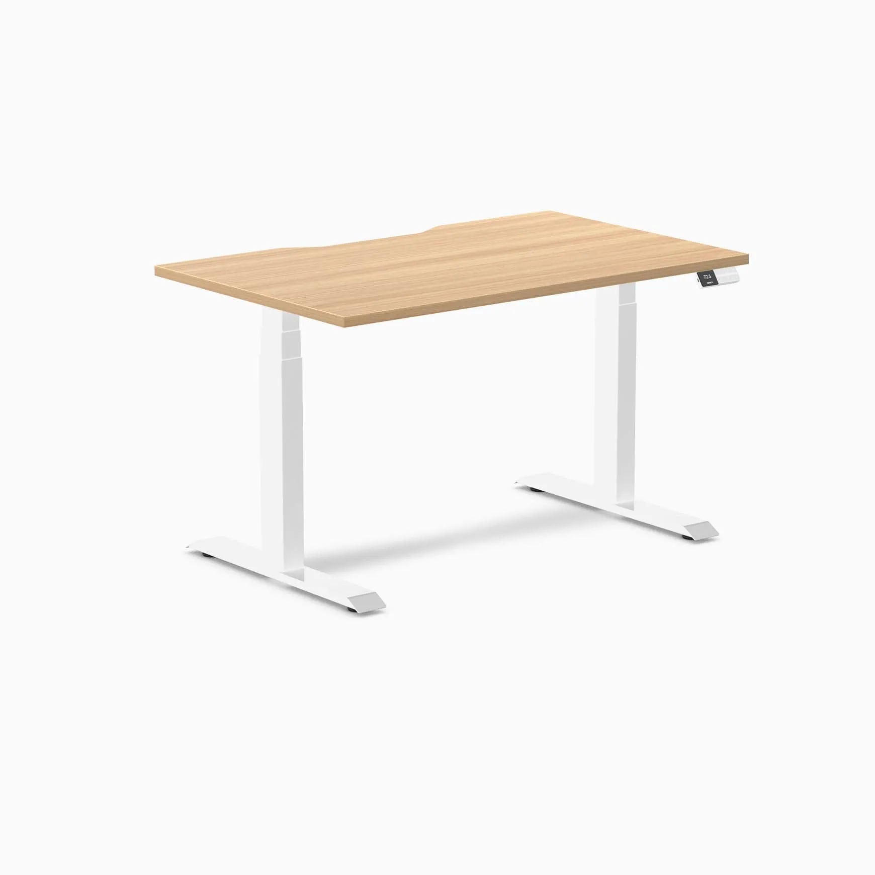 Almost Perfect Desky Dual Scalloped Melamine Sit Stand Desk