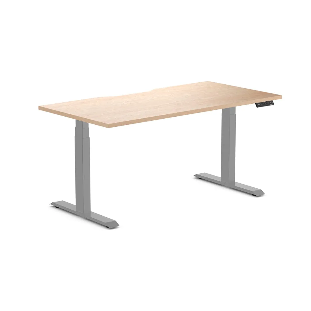 Almost Perfect Desky Dual Scalloped Melamine Sit Stand Desk