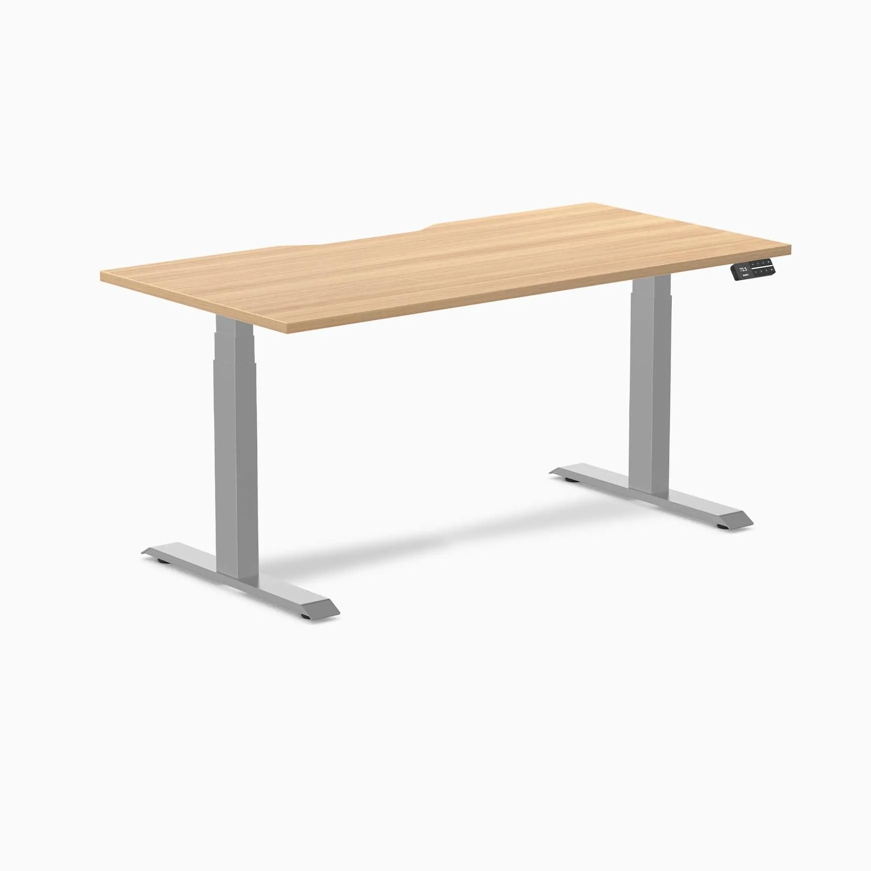 Almost Perfect Desky Dual Scalloped Melamine Sit Stand Desk