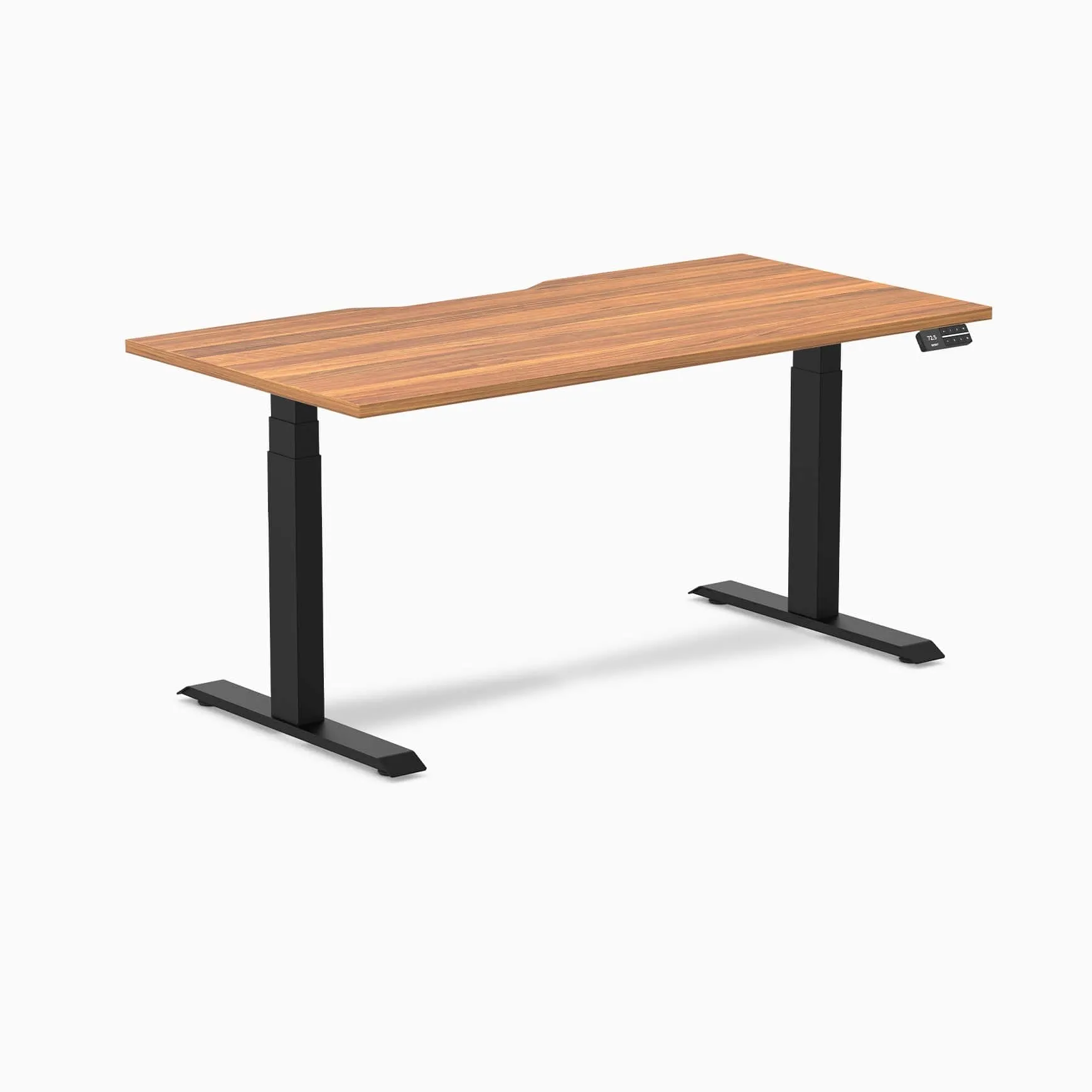 Almost Perfect Desky Dual Scalloped Melamine Sit Stand Desk