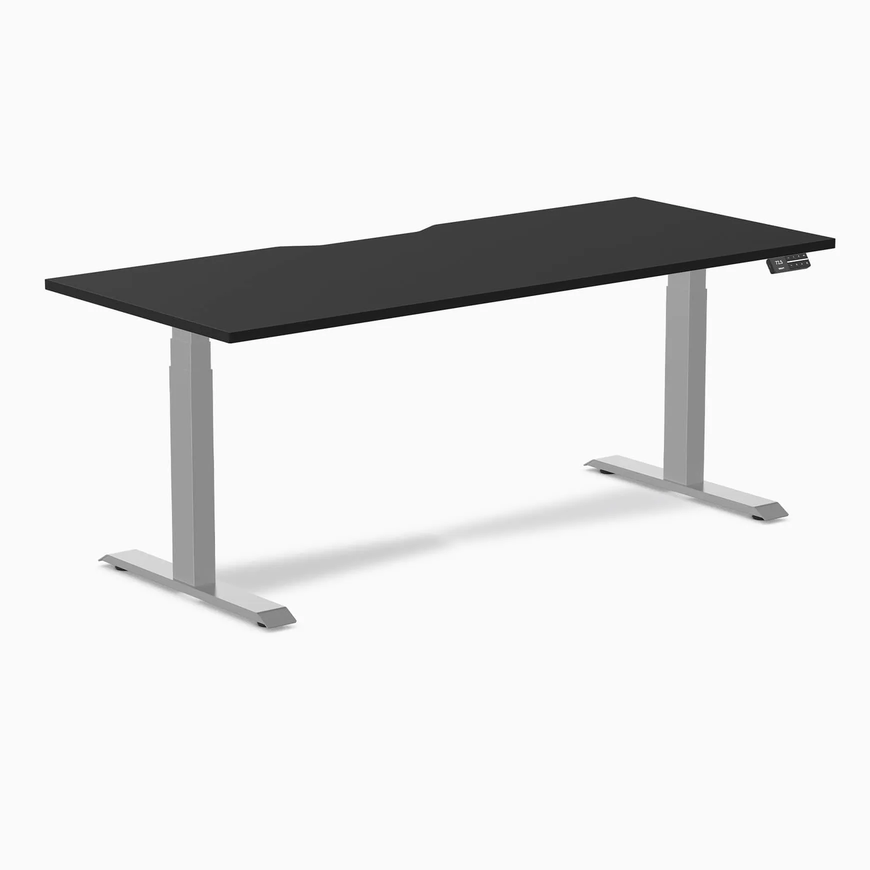 Almost Perfect Desky Dual Scalloped Melamine Sit Stand Desk