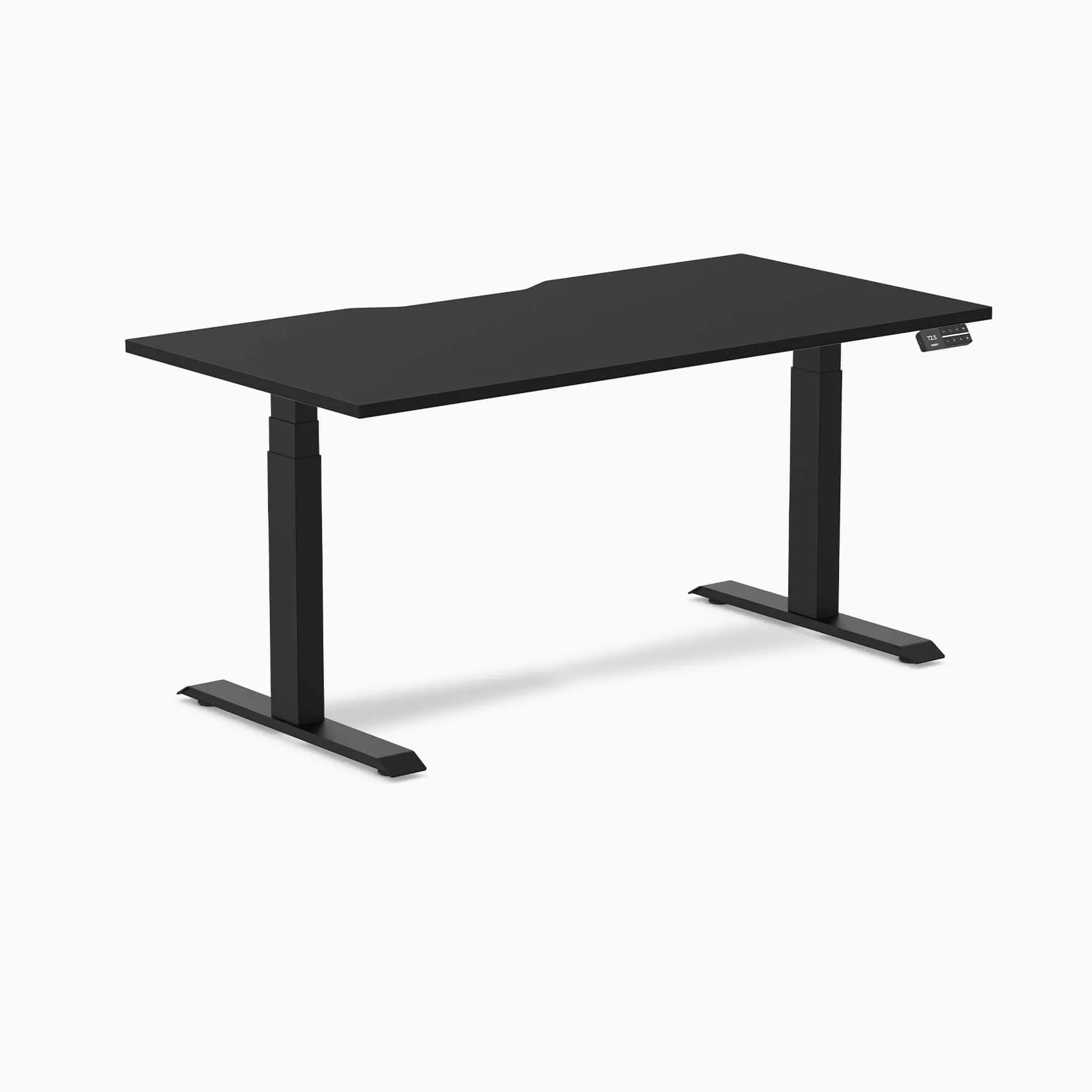 Almost Perfect Desky Dual Scalloped Melamine Sit Stand Desk