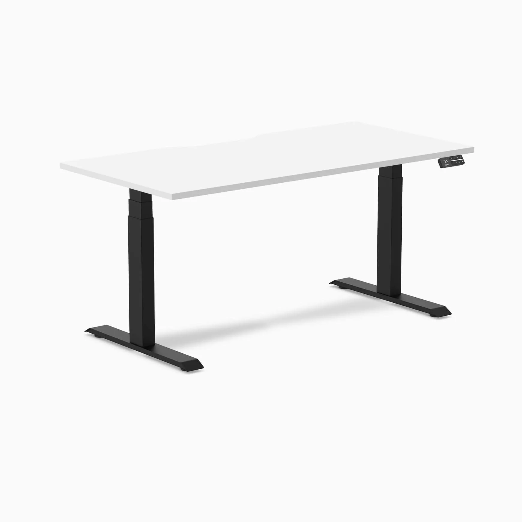 Almost Perfect Desky Dual Scalloped Melamine Sit Stand Desk