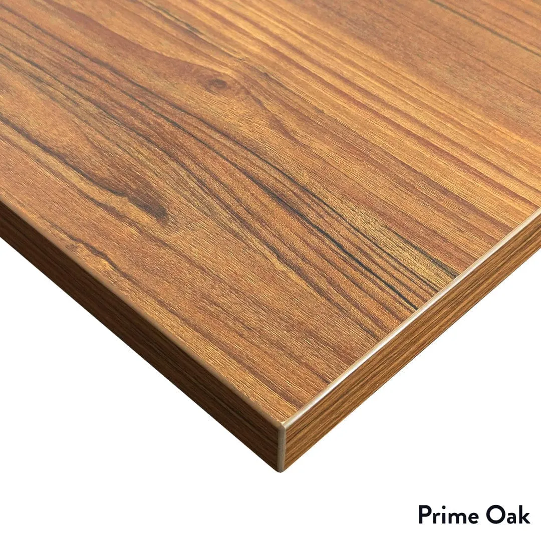 Almost Perfect Desky Dual Scalloped Melamine Sit Stand Desk