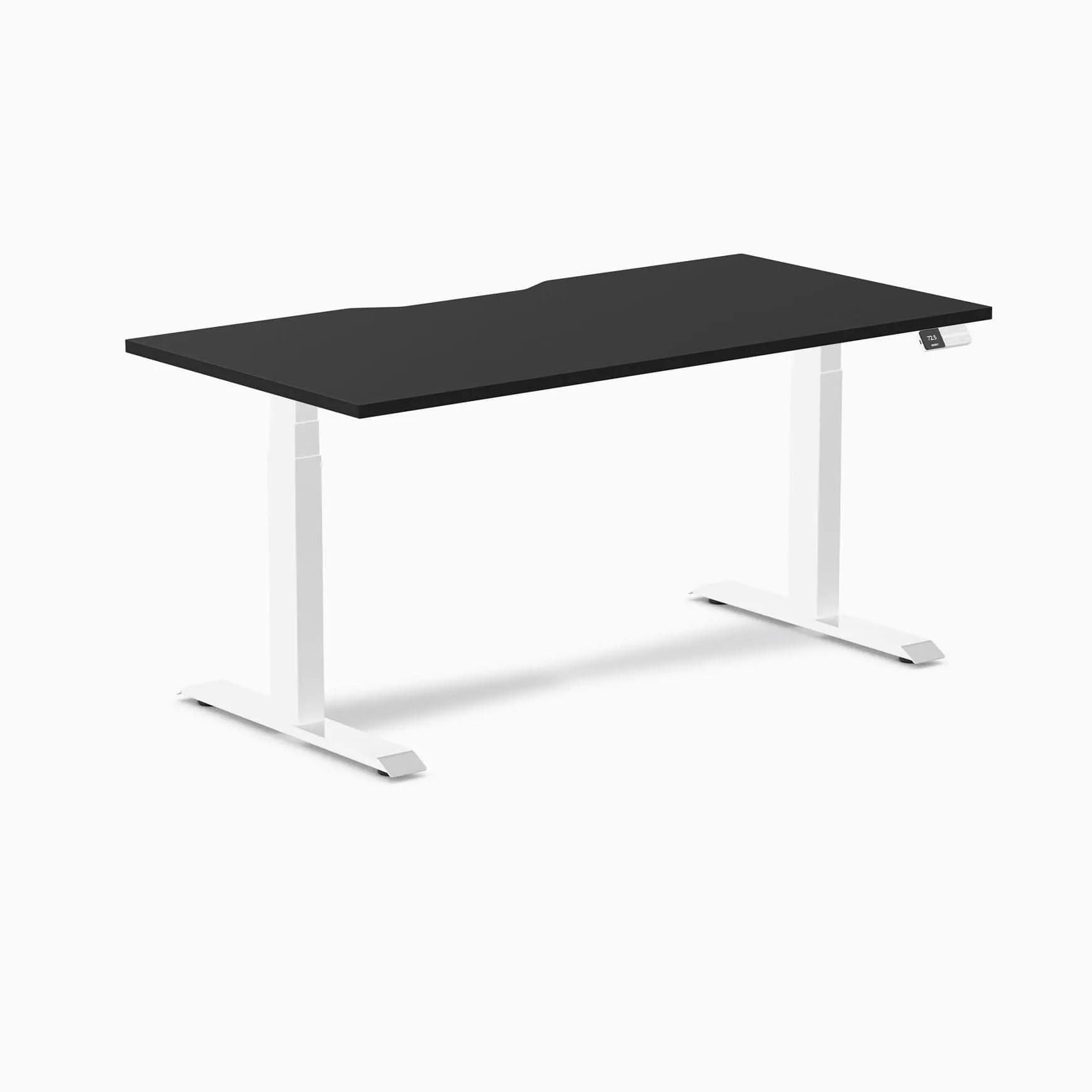 Almost Perfect Desky Dual Scalloped Melamine Sit Stand Desk