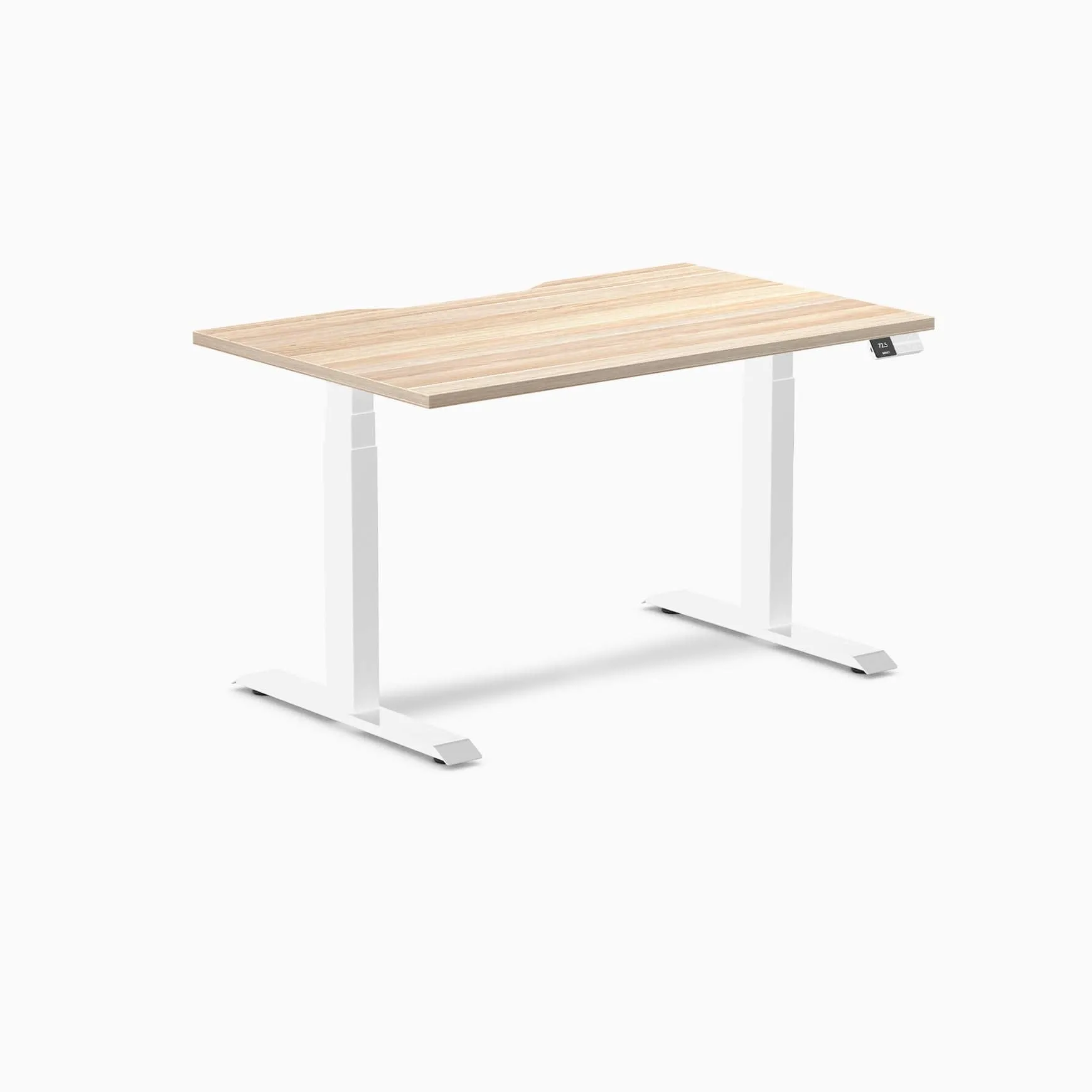 Almost Perfect Desky Dual Scalloped Melamine Sit Stand Desk