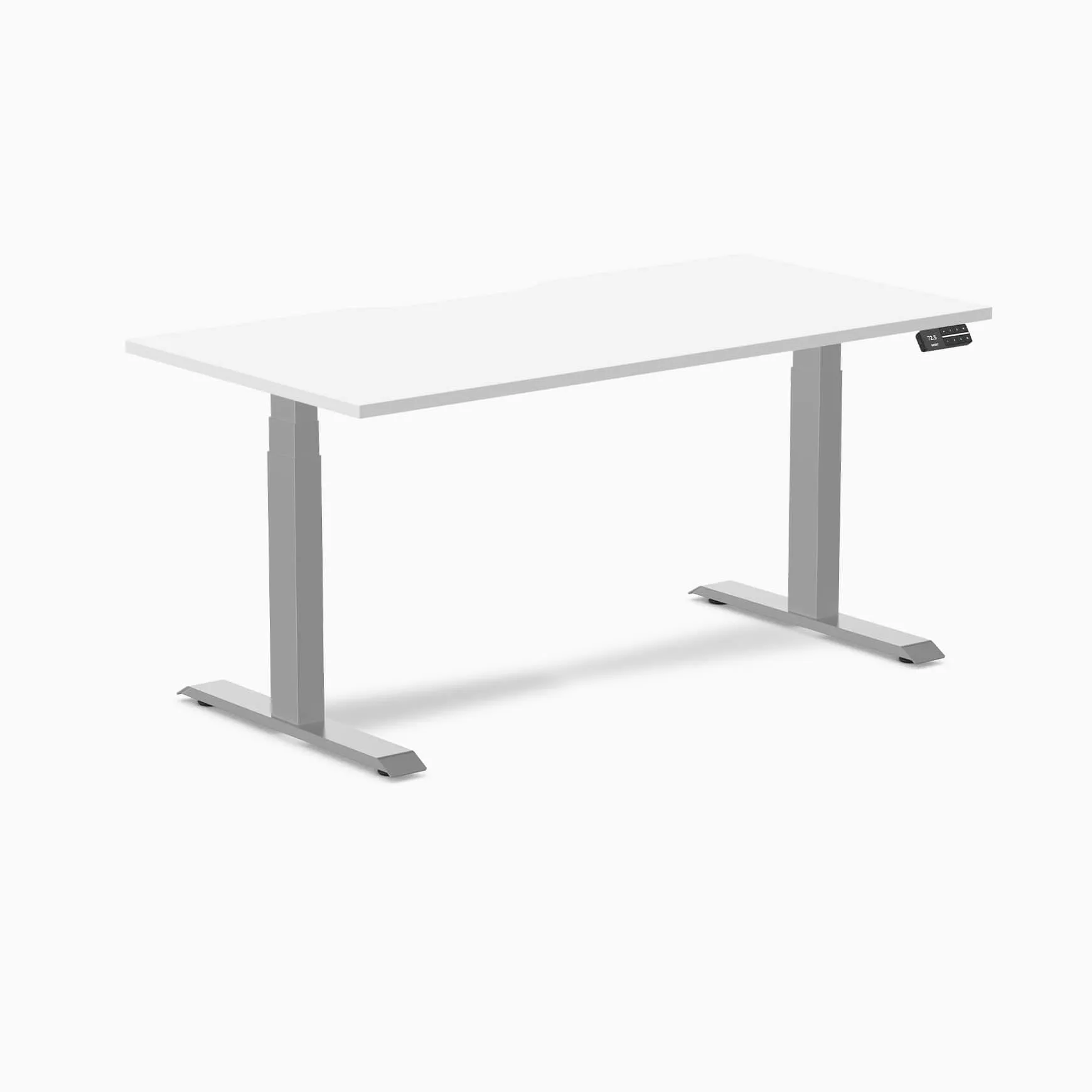 Almost Perfect Desky Dual Scalloped Melamine Sit Stand Desk
